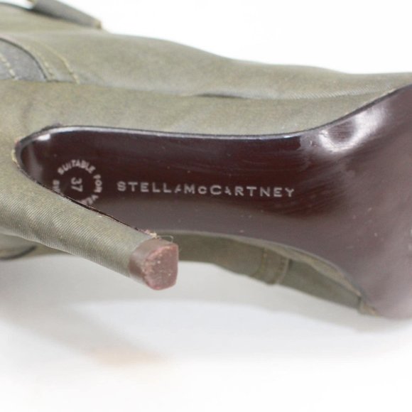 STELLA McCARTNEY #39105 Green Waterproof Fabric Long Boots (US 7 EU 37) - Picture 3 of 9